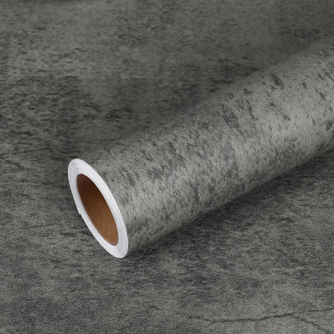 60cm*10m Luxury Concrete Wall Stickers Dark Grey Self Adhesive Cement Wallpaper Rolls for Walls Bathroom Home Decoration Items