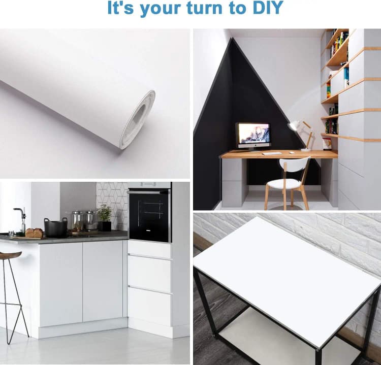 COWINLIFE Wholesale Price Solid Color Waterproof Stickers Vinyl Thickness Home Decor PVC Self Adhesive Wallpaper Roll Living Room detail 3