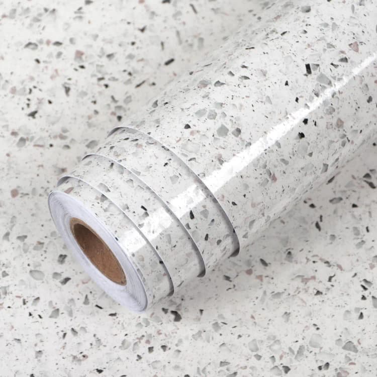24x197 Inch White Marble Wallpaper 3d Home Wallpaper Roll Coffee Table PVC Peel and Stick Marble Sticker for Kitchen Furniture detail 7