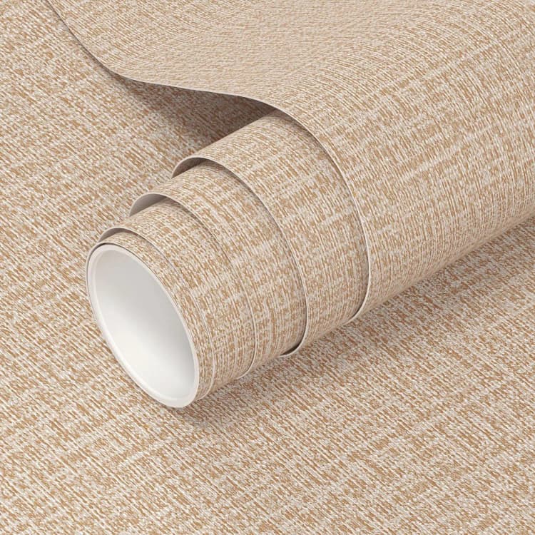 COWINLIFE Grey PVC Peel and Stick Linen Striped Waterproof Home Decor Self Adhesive Wallpaper Roll for Kitchen Cabinets Furniture detail 7