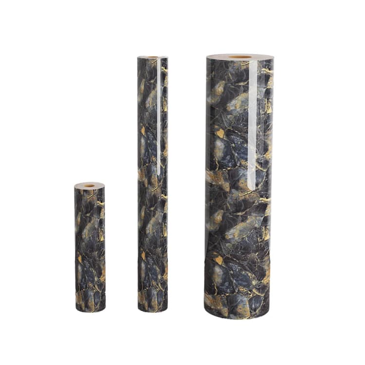 COWINLIFE Luxury Vinyl PVC Glossy Marble Sticker Wall Paper 3d Home Wallpaper Roll Room Decoration Items Marble Wallpaper for Kitchen detail 1