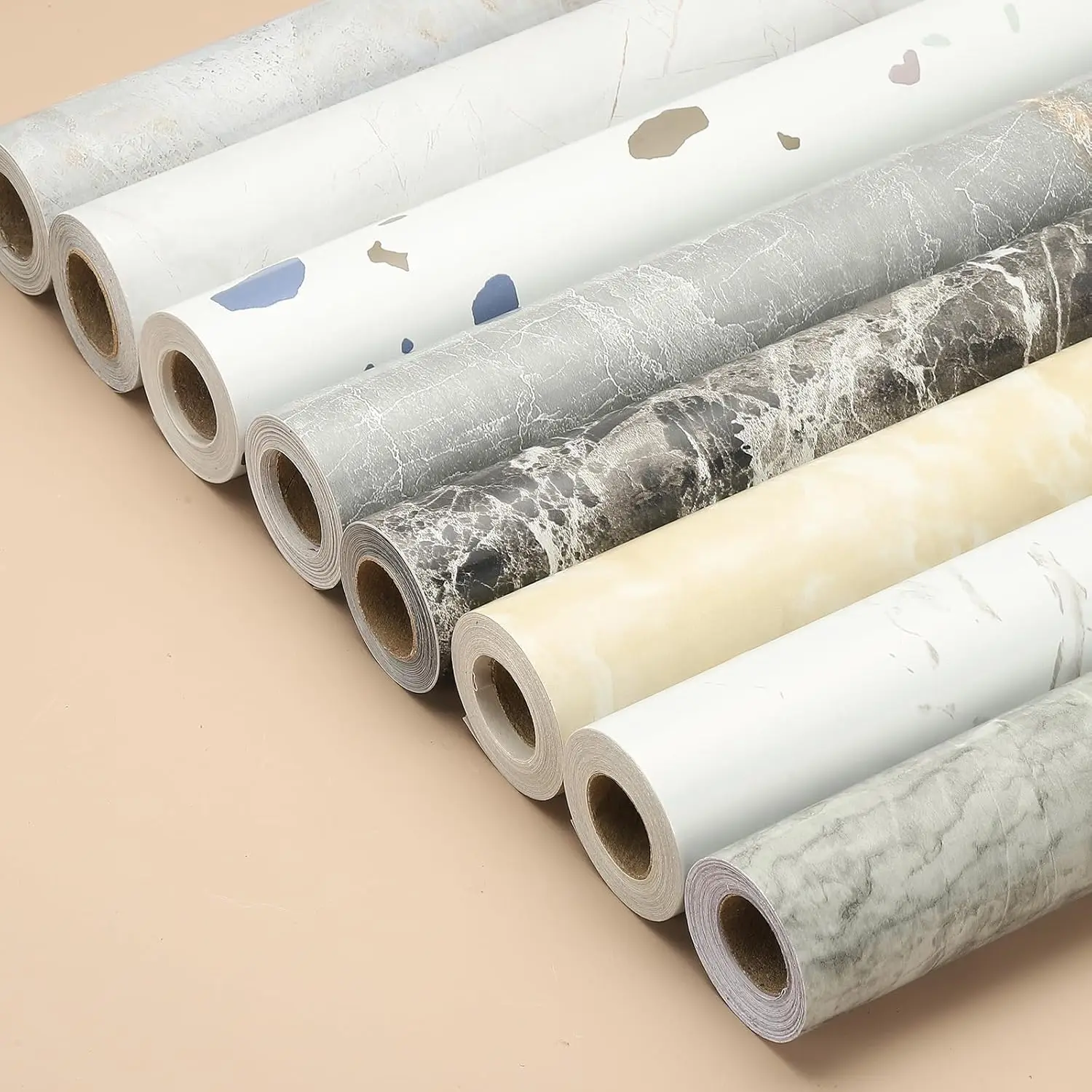 COWINLIFE Factory Price PVC Marble Sticker Furniture Self Adhesive Marble Wallpaper Rolls for Kitchen Wall Sticker Home Decor Luxury