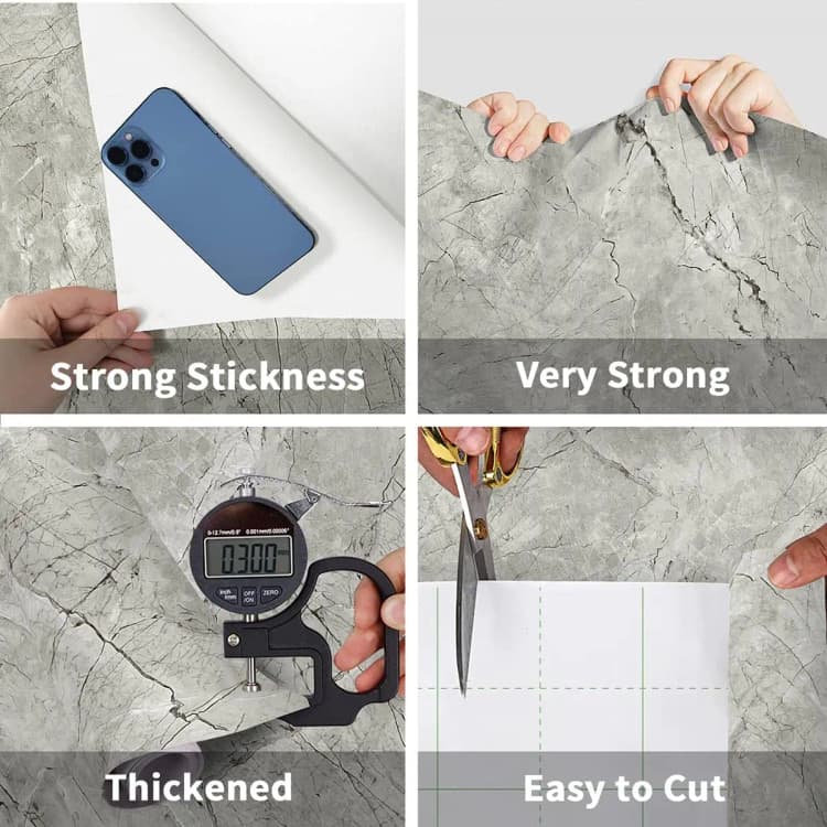 COWINLIFE Factory Price PVC Marble Sticker Furniture Self Adhesive Marble Wallpaper Rolls for Kitchen Wall Sticker Home Decor Luxury detail 3