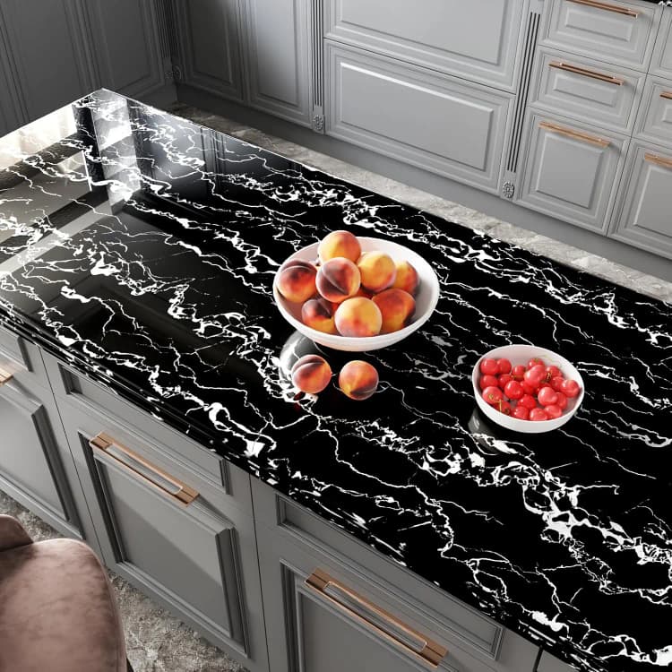 COWINLIFE Factory Price PVC Marble Sticker Furniture Self Adhesive Marble Wallpaper Rolls for Kitchen Wall Sticker Home Decor Luxury detail 6