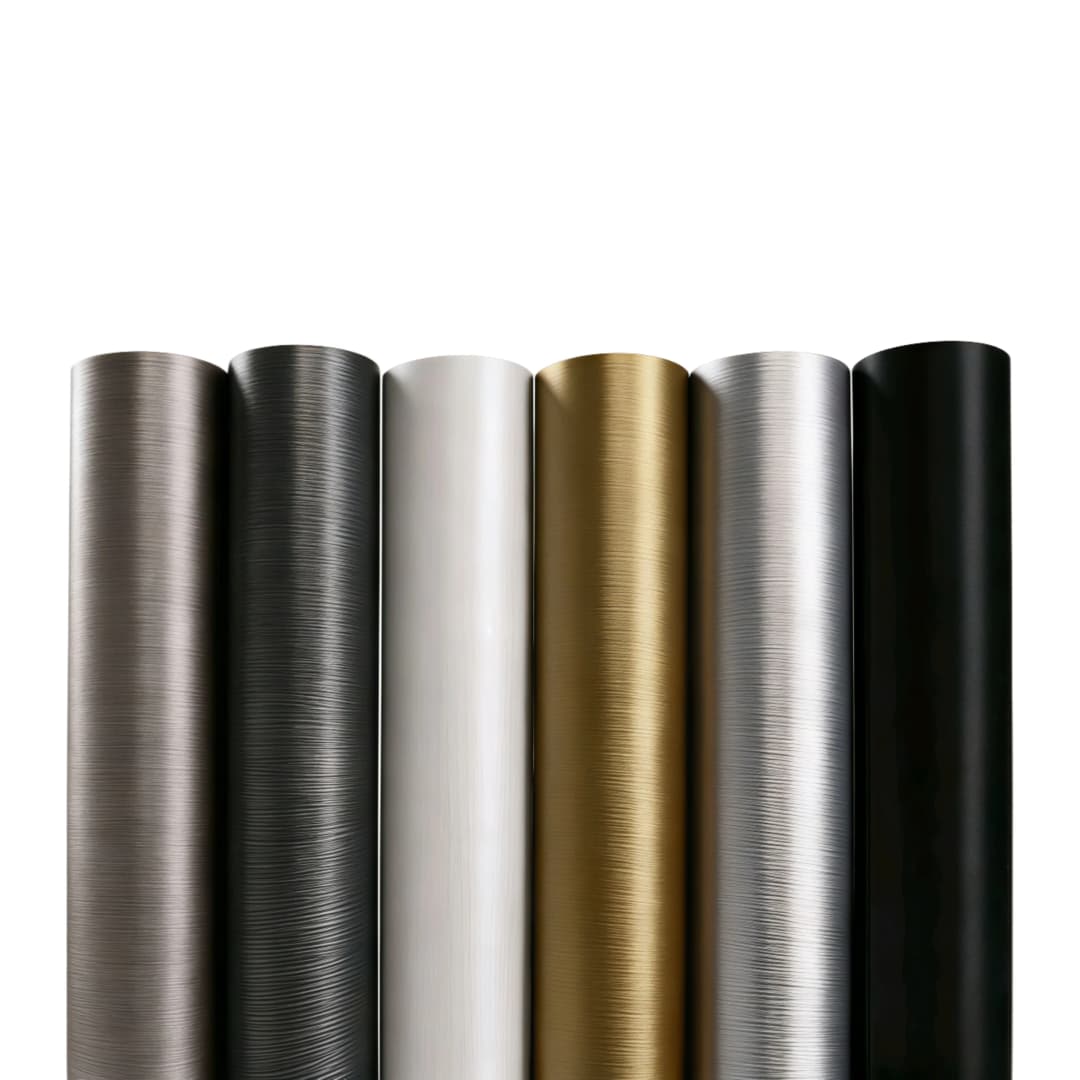 COWINLIFE Brushed Metal Finish Decorative Films Waterproof Pvc Glossy Adhesive Paper Film Peel and Stick Wallpaper Rolls Vinyl Wrap