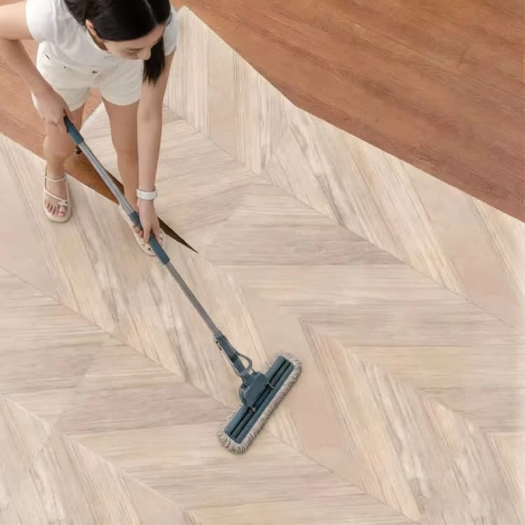 COWINLIFE DECO Herringbone Wood Vinyl Flooring Peel and Stick Wall Paper 3d Home Decor Wallpaper Roll for Bedroom Pvc Floor Sticker detail 2