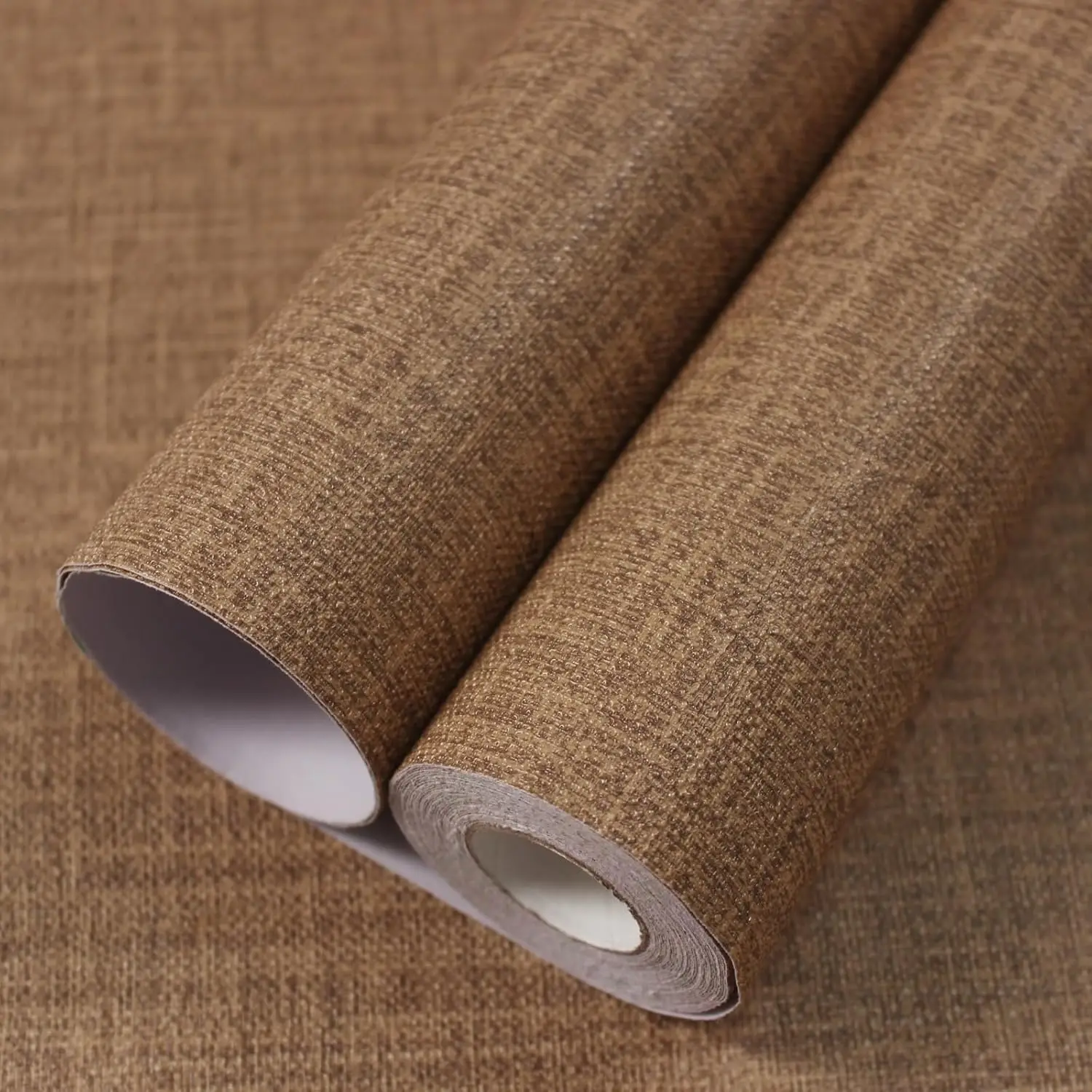 COWINLIFE DECO Grasscloth Peel and Stick Wallpaper Textured Faux Linen Wall Paper Fabric Vinyl Wall Wallpaper Sticker Self Adhesive