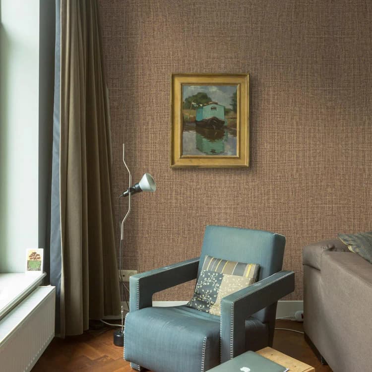 COWINLIFE DECO Grasscloth Peel and Stick Wallpaper Textured Faux Linen Wall Paper Fabric Vinyl Wall Wallpaper Sticker Self Adhesive detail 2