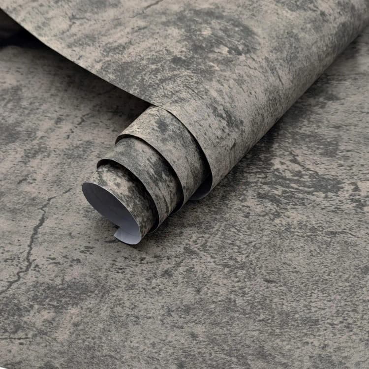 COWINLIFE DECO Dark Grey Peel Stick Textured PVC Self-Adhesive Wallpaper Rollsd Modern Home Decorative Wall Stickers for Kitchen Warp detail 1