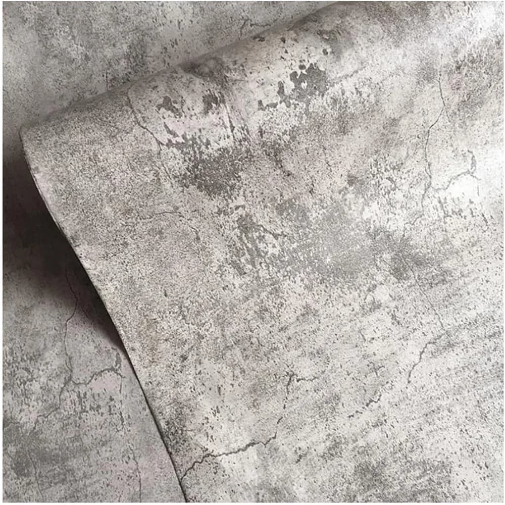 COWINLIFE Cement Gray Self Adhesive Wallpaper Rolls Home Decoration Concrete Wall Stickers 3d Wall Panels Wall Interior for Bedroom