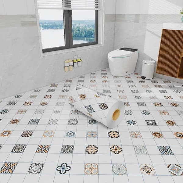 COWINLIFE Factory Price Floor Sticker PVC Wall Stickers Kitchen Kids Room Peel and Stick Luxury Wallpaper for Bedroom Vinyl Flooring
