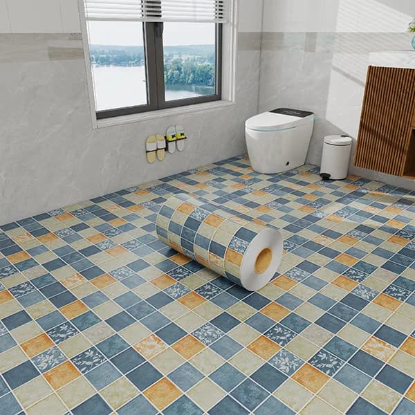 COWINLIFE Factory Price Floor Sticker PVC Wall Stickers Kitchen Kids Room Peel and Stick Luxury Wallpaper for Bedroom Vinyl Flooring detail 3