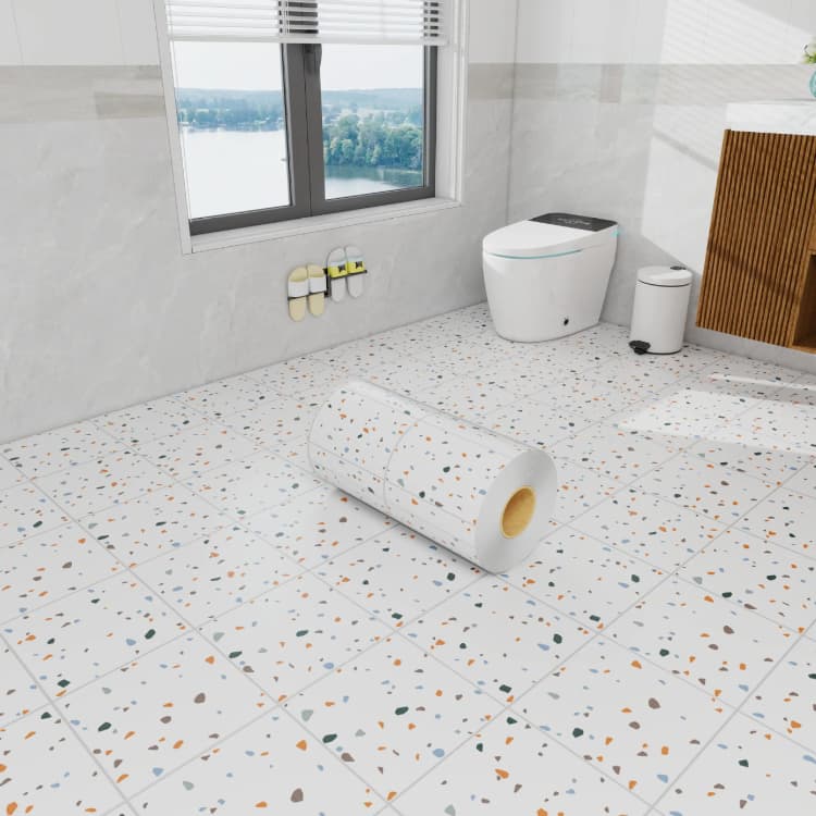 COWINLIFE Factory Price Floor Sticker PVC Wall Stickers Kitchen Kids Room Peel and Stick Luxury Wallpaper for Bedroom Vinyl Flooring detail 4