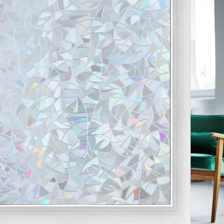 COWINLIFE DECO Modern Privacy Window Film Control Floral Pattern PVC Material Intricate Leaf for Home Hotel Decor Window Glass Film detail 7