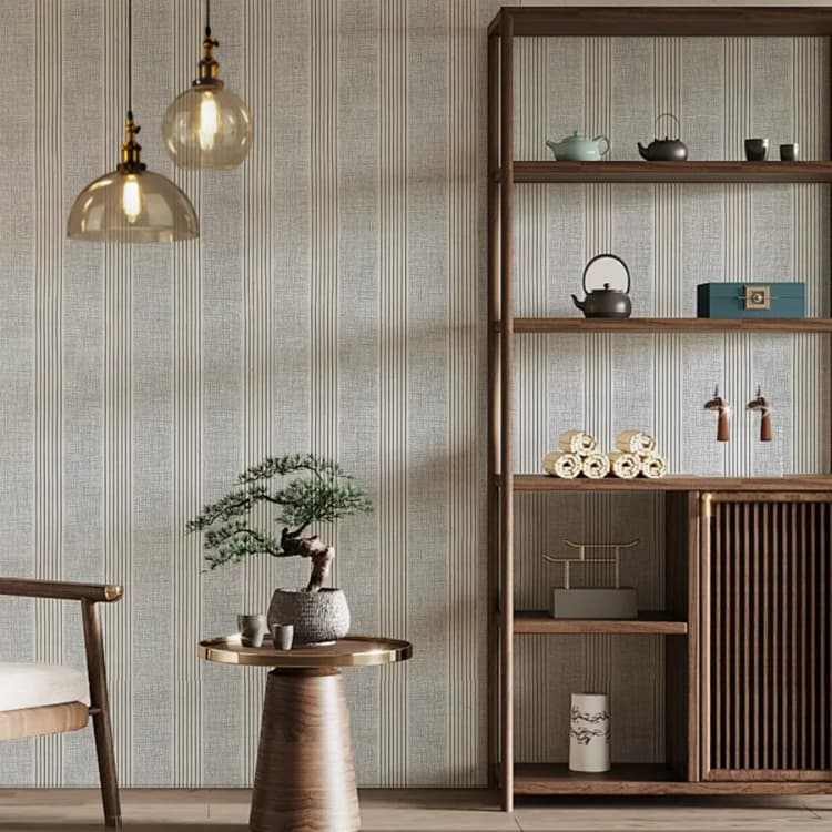 COWINLIFE DECO Blue Fabric Striped Pvc Wall Stickers Papier Peint Wall Paper 3d Home Wallpaper Rolls Room Decoration Items Home Decor detail 2