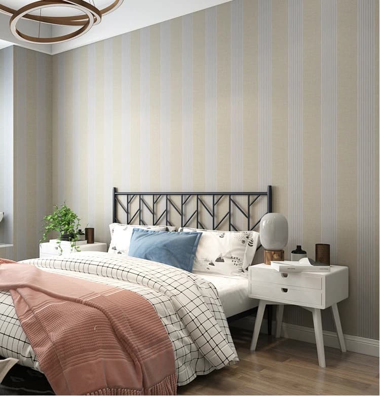 COWINLIFE DECO Blue Fabric Striped Pvc Wall Stickers Papier Peint Wall Paper 3d Home Wallpaper Rolls Room Decoration Items Home Decor detail 5