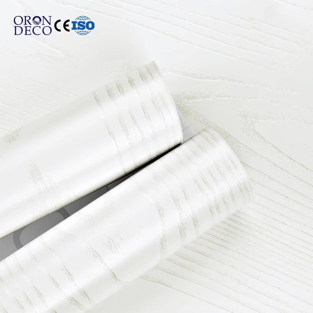 COWINLIFE Modern 3D Gold Wood Grain Modern Pvc Wallpaper Roll Adhesive Paper & Film Home Decoration Interior Countertops Wall Paper