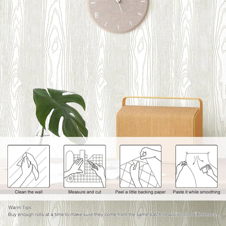 COWINLIFE Modern 3D Gold Wood Grain Modern Pvc Wallpaper Roll Adhesive Paper & Film Home Decoration Interior Countertops Wall Paper detail 2