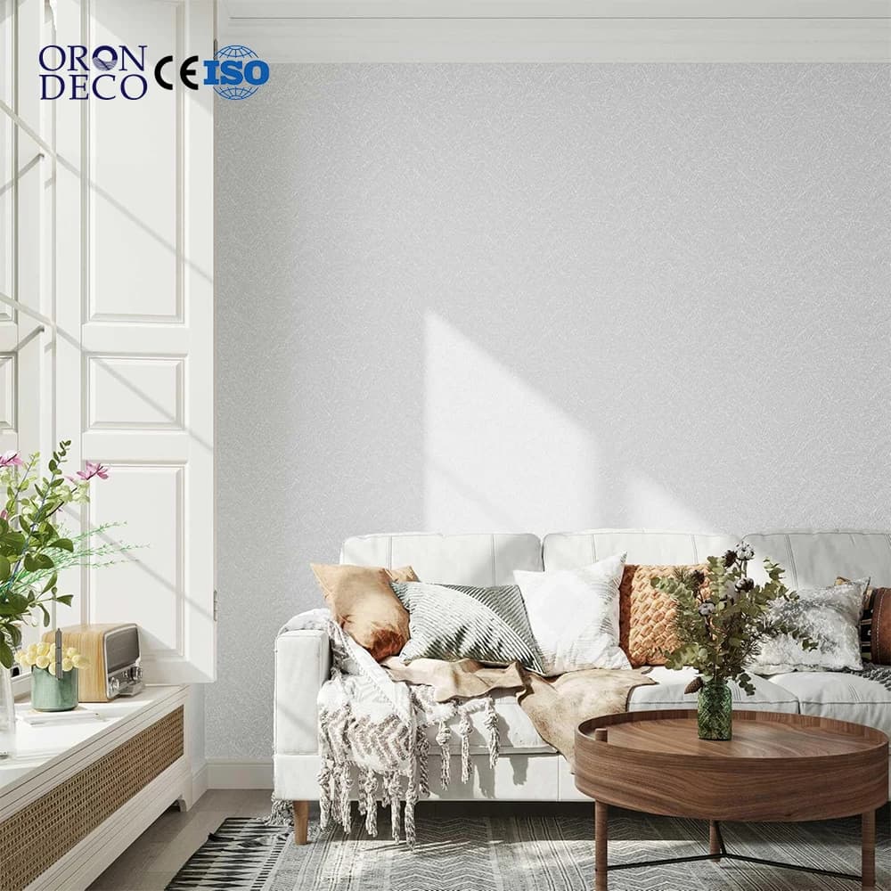 COWINLIFE DECO Waterproof White Silk Vinyl Bedroom Decoration Interior Peel and Stick Wall Sticker Wall Paper 3d Home Wallpaper Rolls