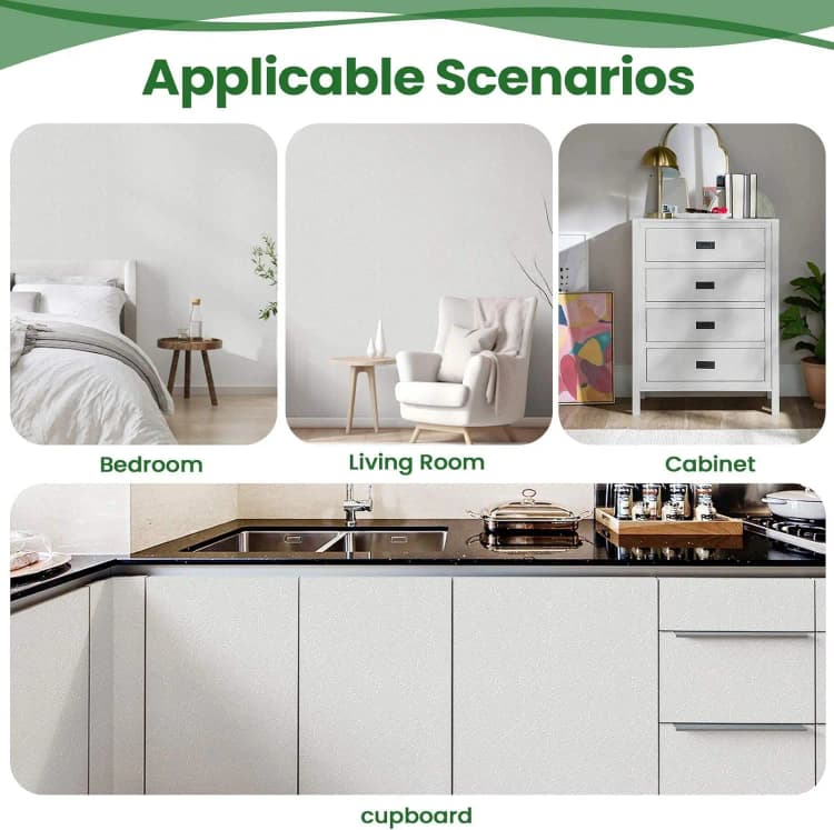 COWINLIFE DECO Waterproof White Silk Vinyl Bedroom Decoration Interior Peel and Stick Wall Sticker Wall Paper 3d Home Wallpaper Rolls detail 5