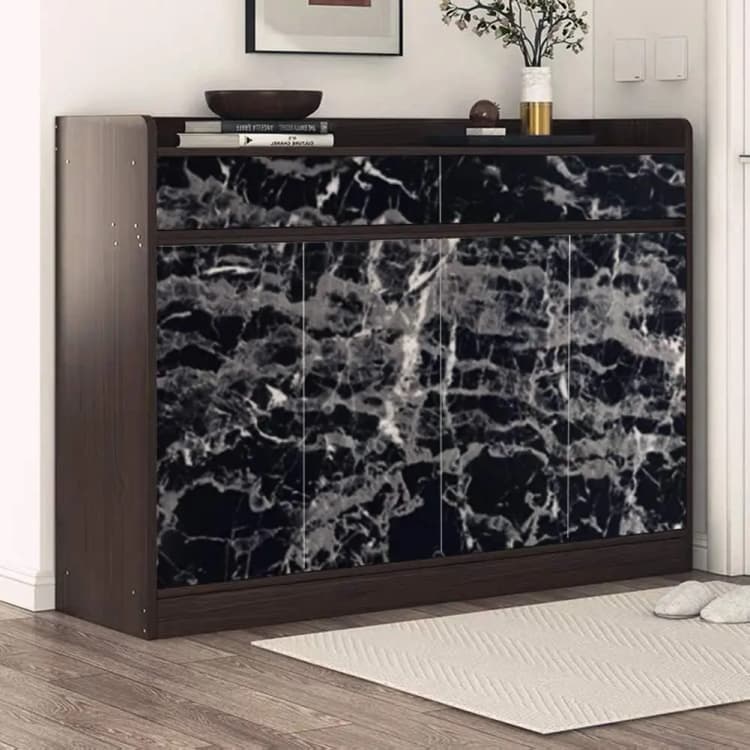 COWINLIFE DECO Thickened Self-adhesive Waterproof Modern Geometric Interior Home Decor Black Marble Sticker Peel & Stick Wallpapers detail 6