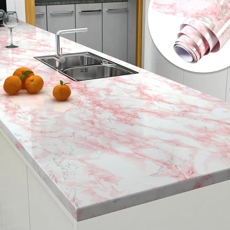 COWINLIFE DECO PVC Wall Stickers Mat Black Peel and Stick Marble Wallpaper Rolls Papier Peint Marble Sticker for 3d Home Decor Luxury detail 6