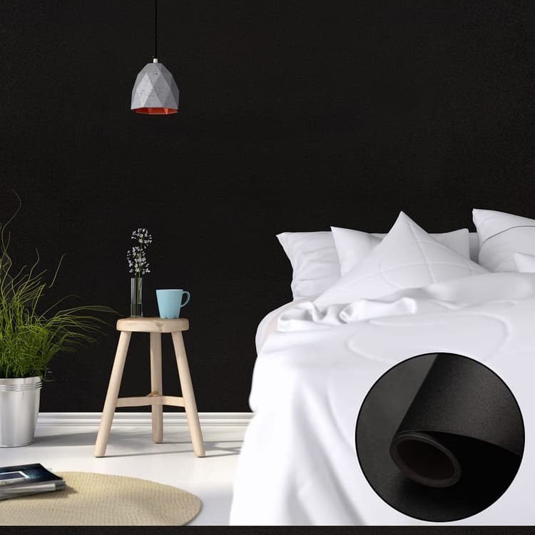 COWINLIFE DECO Black Interior Design 3d Wall Sticker Ceiling Tiles Self Adhesive PVC Peel and Stick Wallpaper Rolls for Home Decor detail 7
