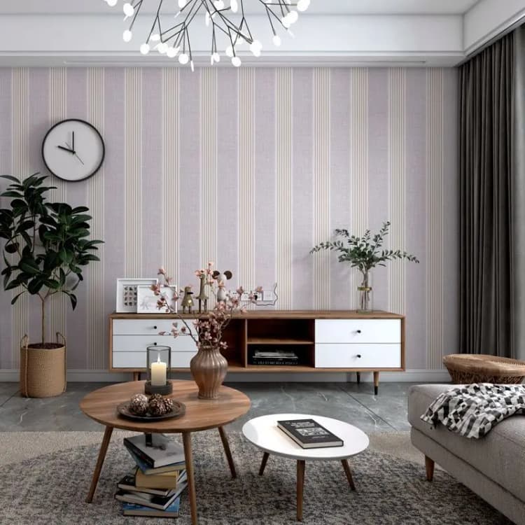 COWINLIFE DECO Striped Fabric Texture Wall Stickers 3d Home Peel and Stick Wall Tile Wallpaper for Bedroom Room Decoration Items detail 4