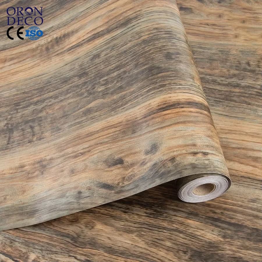COWINLIFE DECO Kitchen Wrap Texture Wallpaper Rolls Wood 3d Wall Stickers PVC Self Adhesive Home Decor Papier Peint for Bedroom