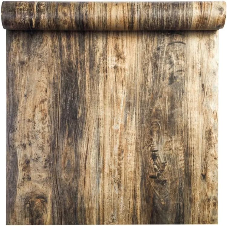 COWINLIFE DECO Kitchen Wrap Texture Wallpaper Rolls Wood 3d Wall Stickers PVC Self Adhesive Home Decor Papier Peint for Bedroom detail 3