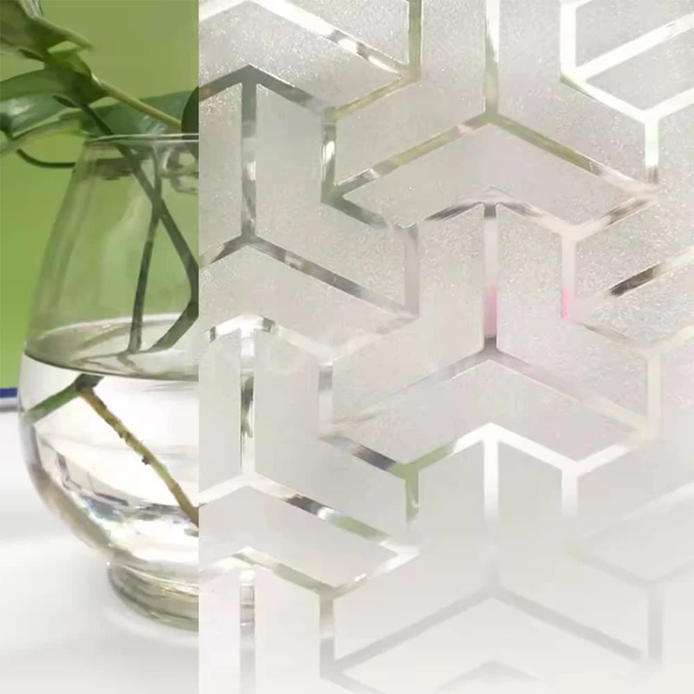COWINLIFE Privacy Glass Film Pvc Stickers Glossy Self-adhesive Wallpaper Rolls Room Decoration Items Window Glass Film for Home Decor