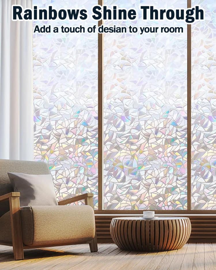 COWINLIFE DECO Window Glass Film Vinyl Roll Decorative Pvc Frosted Mylar Film Static Self Adhesive Privacy Glass Film for Bathroom detail 5