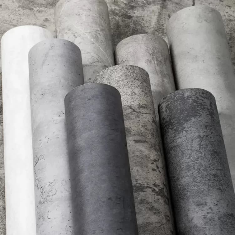 COWINLIFE Waterproof 3D Grey Concrete Self Adhesive Wallpaper Vinyl Cement Peel and Stick Wallpaper Roll for Room Decoration Items detail 2