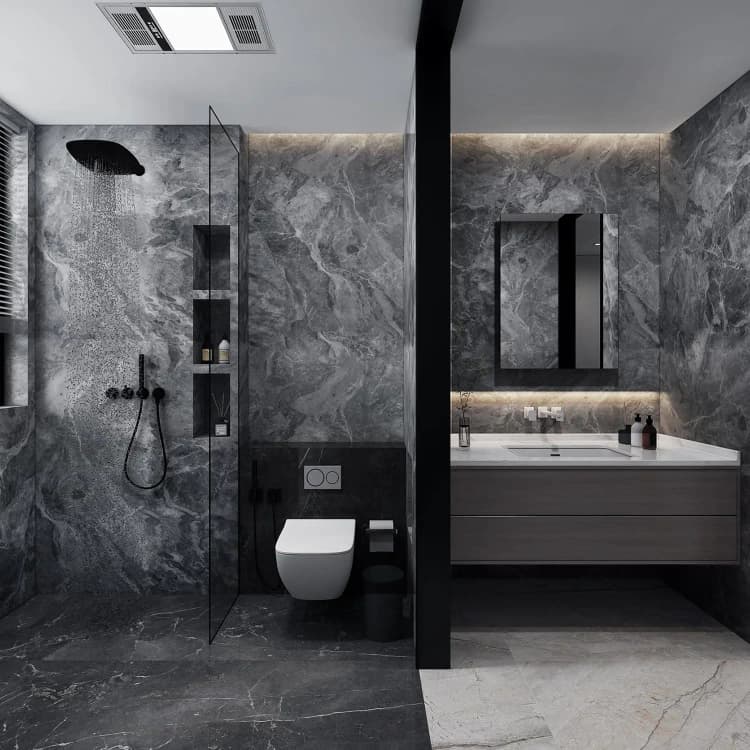 COWINLIFE Waterproof 3D Grey Concrete Self Adhesive Wallpaper Vinyl Cement Peel and Stick Wallpaper Roll for Room Decoration Items detail 3