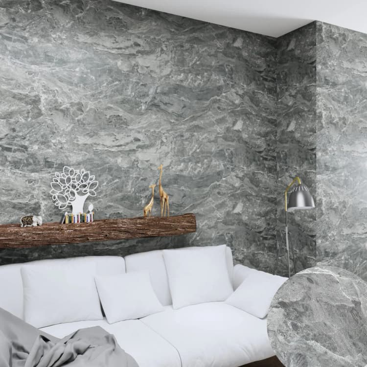 COWINLIFE Waterproof 3D Grey Concrete Self Adhesive Wallpaper Vinyl Cement Peel and Stick Wallpaper Roll for Room Decoration Items detail 4