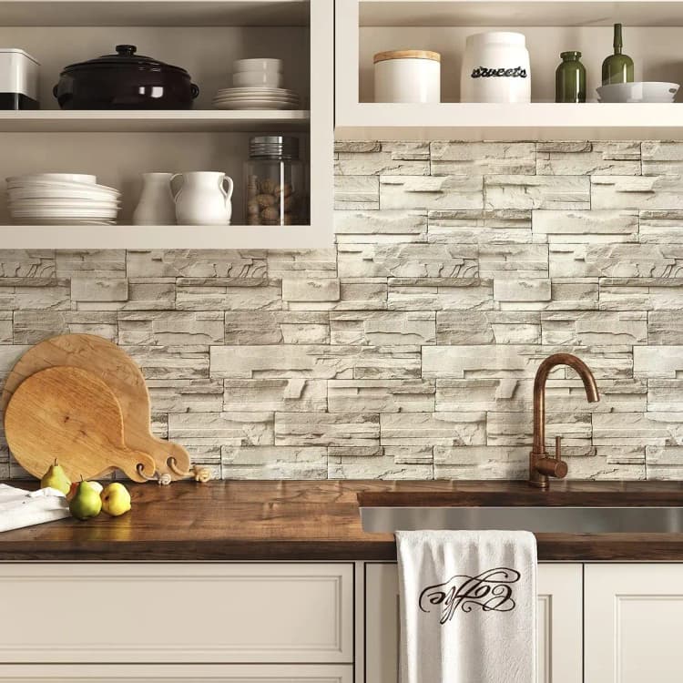 COWINLIFE 3D Stone Brick Wall Sticker Home Decor Papier Peint Peel and Stick Wall Paper 3d Home Wallpaper Rolls Room Decoration Items detail 2