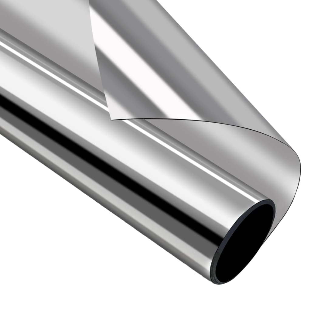 COWINLIFE DECO Silver Metallic Steel Self-Adhesive Sticker Waterproof Vinyl Wrap Renovation Adhesive Paper & Film Wallpaper Rolls