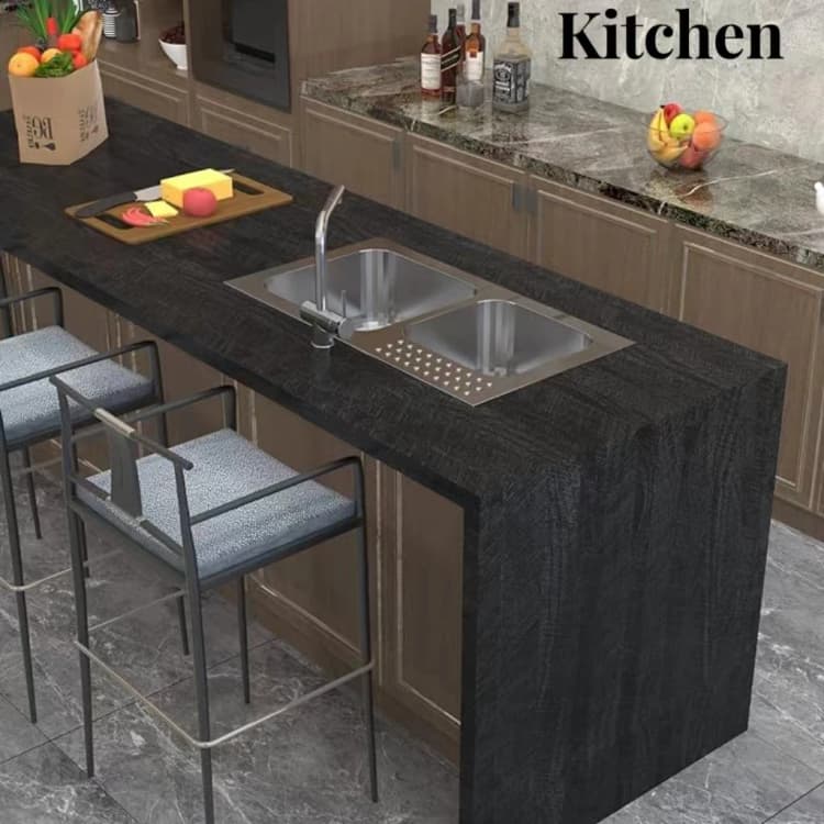 COWINLIFE DECO Thick Wood Grain Waterproof Wallpaper Self-Adhesive Cabinet Kitchen Wrap Pvc Floor Sticker Home Decor Wallpaper Rolls detail 4