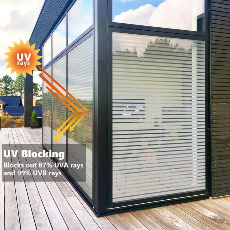 COWINLIFE DECO Window Tint Peel and Stick Pvc Wallpaper Glass Wall Cabinet Door Adhesive Paper & Film Privacy Glass Film for Office detail 2
