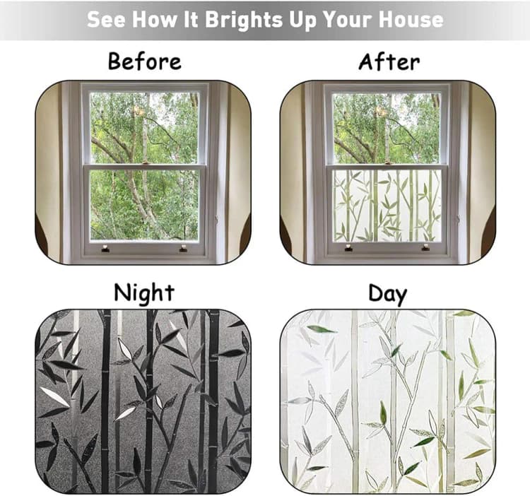 COWINLIFE DECO Window Film Decorative Films Room Decoration Items Vinyl Wrap Window Tint Peel and Stick Wallpaper Window Glass Film detail 3