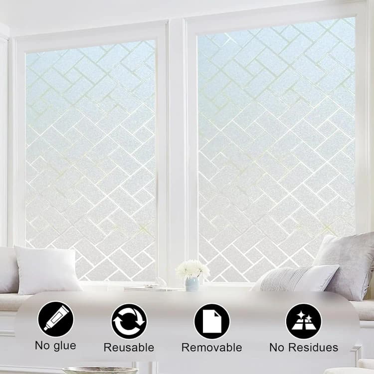 COWINLIFE DECO Window Film Decorative Films Room Decoration Items Vinyl Wrap Window Tint Peel and Stick Wallpaper Window Glass Film detail 6