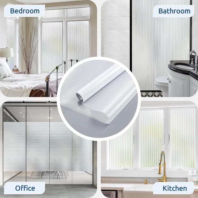 COWINLIFE Window Tint Film Window Glass Film Removable Stickers Privacy Glass Film Home Decor Luxury Peel and Stick Wallpaper Roll detail 2