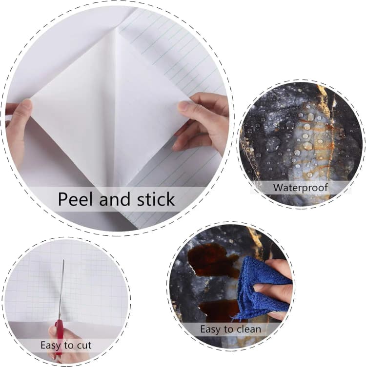 Factory Price Peel & Stick Wallpapers Safe for Home Floors Tiles House Decoration Interior Marble Sticker for Home Decor Luxury detail 4