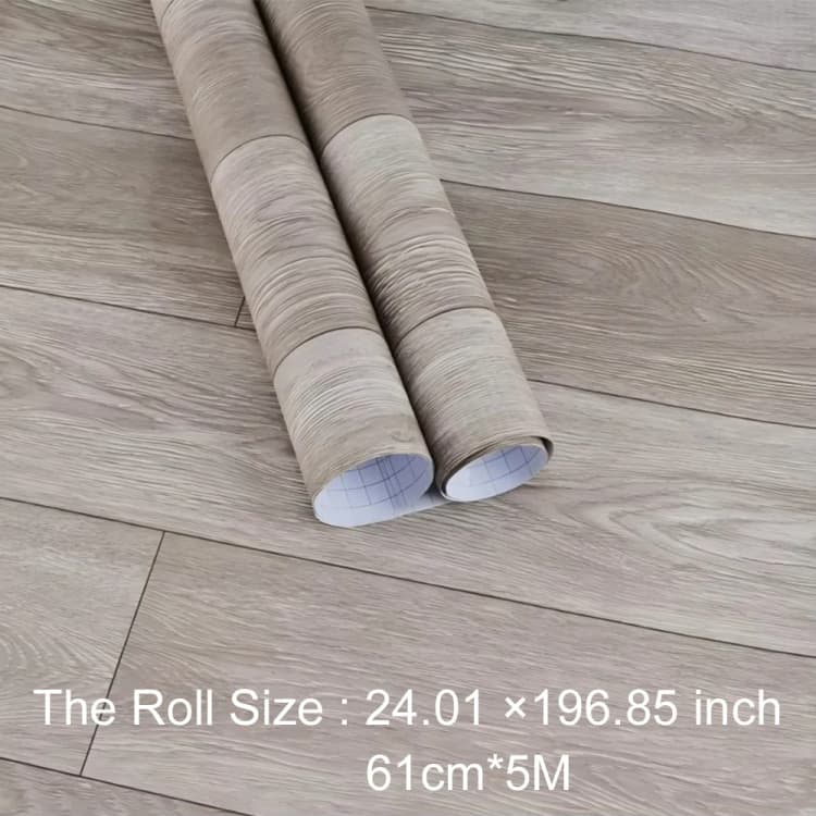 COWINLIFE DECO PVC Self-Adhesive 3D Wood Flooring Stickers Waterproof Interior Room Decor Luxury Plastic Vinyl Flooring 24X196.8 Inch detail 6
