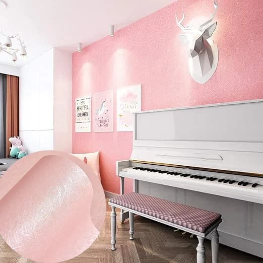 3d Silk Pink  Removable Home Decor Peel and Stick PVC Wallpaper Self Adhesive Wallpaper for Bedroom Wall Sticker Wall Covering