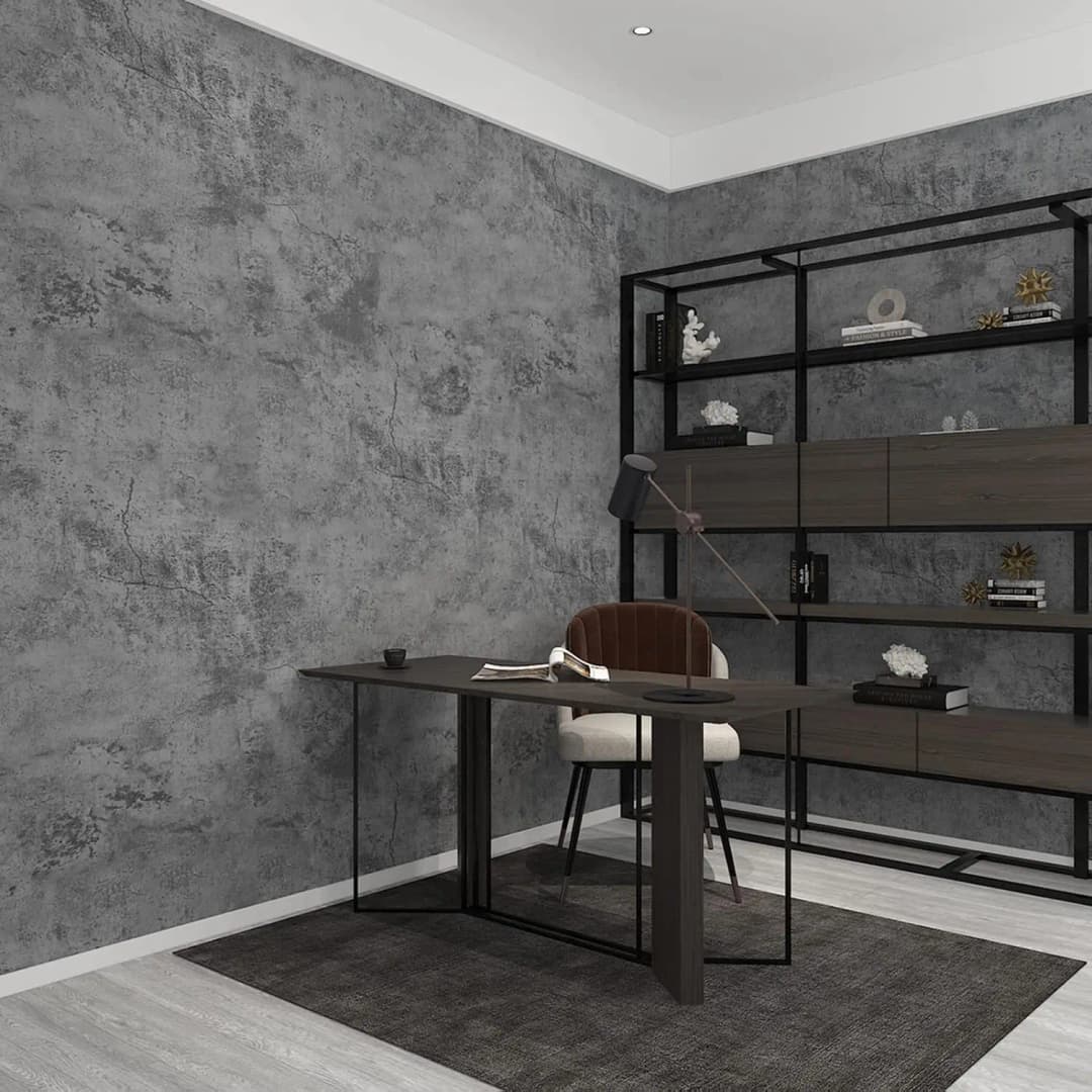 COWINLIFE DECO Thick Grey Concrete Wallpaper Peel and Stick 3D Vinyl Textured Waterproof Cement Wall Sticker for Home Decor Luxury