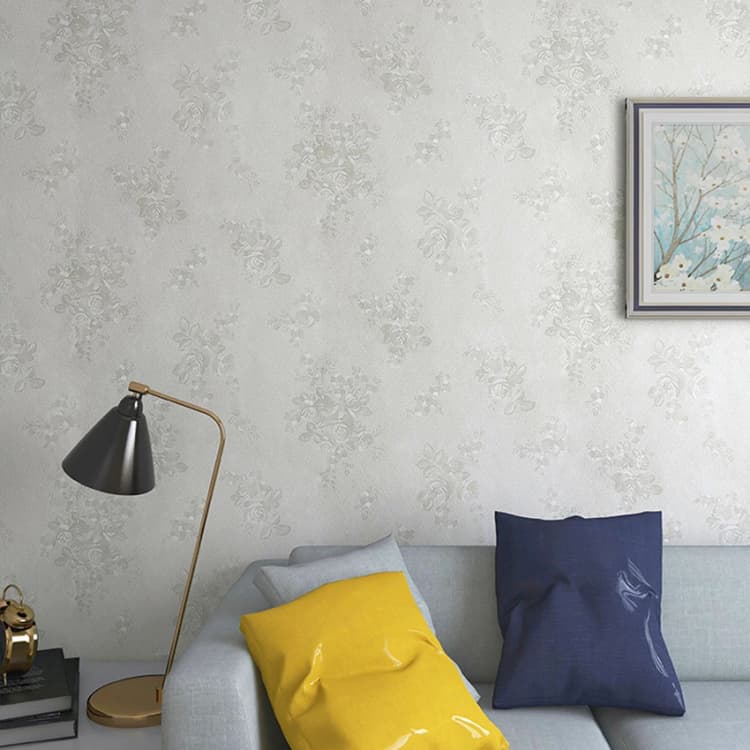 COWINLIFE DECO Factory Price Modern Embossed Floral Roses Wall Paper Waterproof Self Adhesive Wallpaper Wall Sticker 24X196.9 Inch detail 2