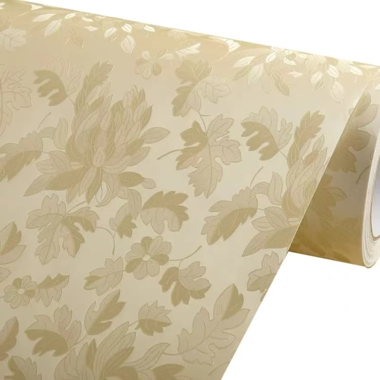 COWINLIFE DECO Wholesale Modern Embossed Floral Roses Wall Covering 3d Stickers Waterproof Self Adhesive Wallpaper for Home Decor detail 1