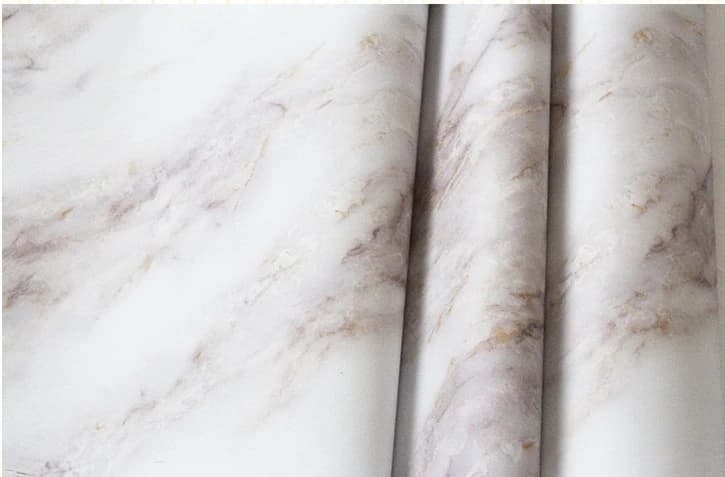 NEW White Matt Marble Gold Line Marble Waterproof Pvc Self Adhesive Marble Decorative Stickers  for Bathroom Kitchen Countertop detail 5