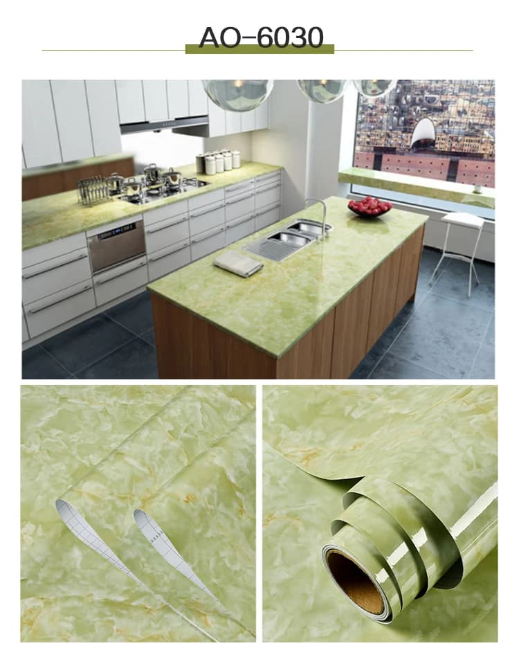 Waterproof Stick and Peel Self Adhesive Vinyl Wall Paepr Bathroom Kitchen Countertop Covers Granite Marble Pvc Decor Wallpaper detail 2